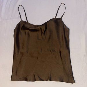 Brown River Island Cowl Neck Cami